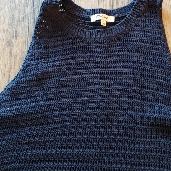 Madewell Tops - Madewell Navy Camilla Crochet Tank